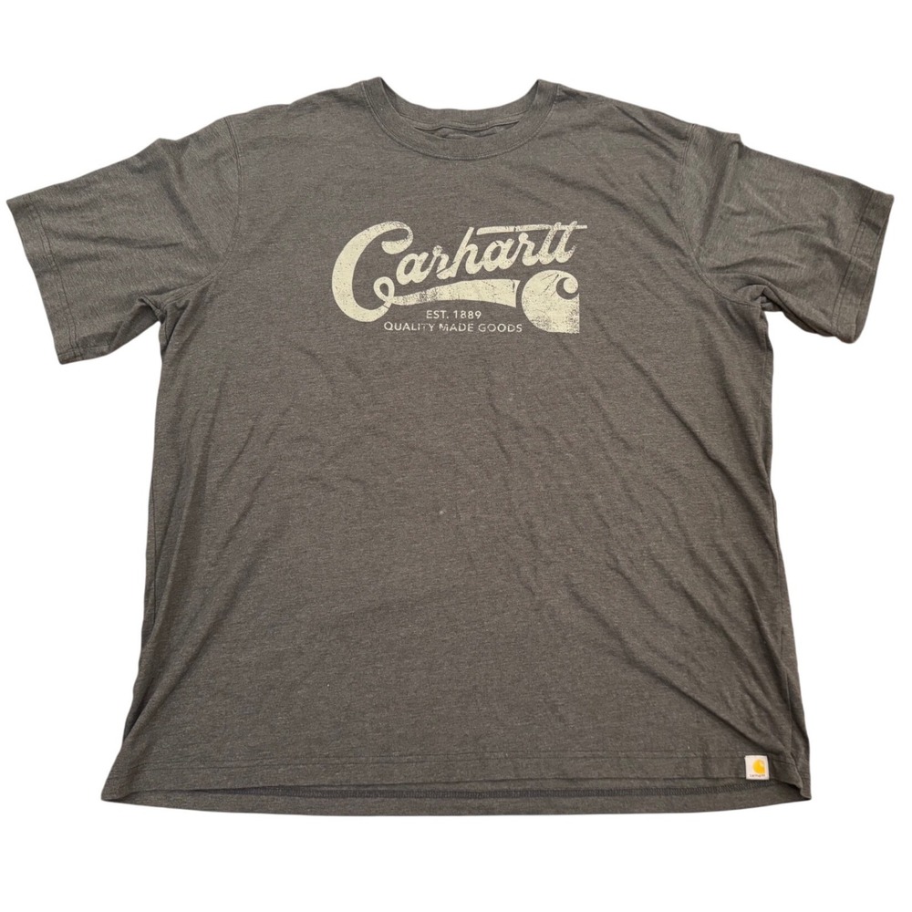 Carhartt Mens 2XL Relaxed Fit Graphic T-Shirt Charcoal Grey TK6531-M 106531